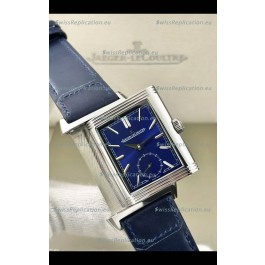 Jaeger-LeCoultre Reverso DuoFace Steel Casing Watch Blue Dial in Swiss Automatic Movement