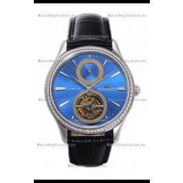 Jaeger LeCoultre Master Ultra-Thin Tourbillon Blue Dial Stainless Steel Casing