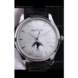 Jaeger LeCoultre Master Ultra Thin Moon Stainless Steel 1:1 Mirror Replica Watch 