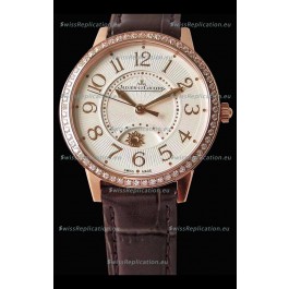 Jaeger-LeCoultre Rendez-Vous Rose Gold Night & Day Medium 1:1 Mirror Swiss Watch 