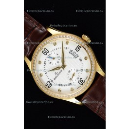 Jaeger LeCoultre Master Control Yellow Gold Swiss Replica Watch 