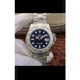 Rolex Yachtmaster Blue Dial 1:1 Swiss Replica Watch 37MM in 904L Steel Casing