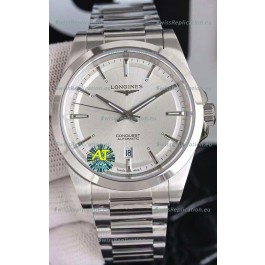 Longines Conquest Automatic Steel Dial Automatic Watch in Steel Casing
