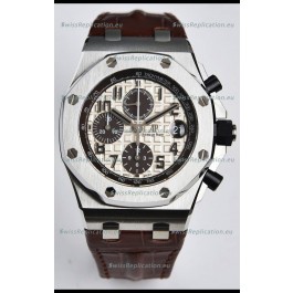 Audemars Piguet Royal Oak Offshore White Dial Chronograph 1:1 Mirror Replica Watch - 904L Steel 
