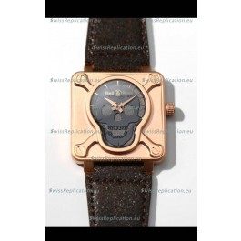 Bell & Ross BR0192 Skull Edition Bronze Casing GREY Skull on Grey Layer Swiss Replica Watch 