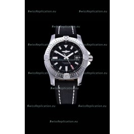 Breitling Avenger 43 Automatic Black Dial Leather 1:1 Mirror Swiss Replica Watch 