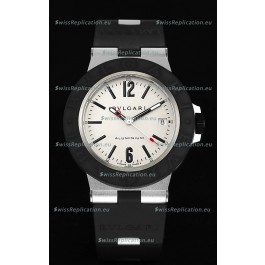 Bvlgari Aluminum 1:1 Mirror Swisss Replica Watch in White Dial 
