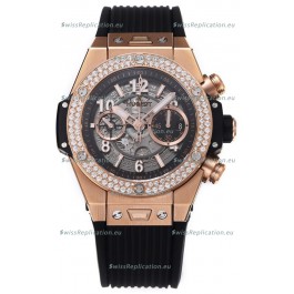 Hublot Big Bang Unico Rose Gold Diamonds Bezel 1:1 Mirror Edition Swiss Replica Watch