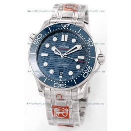 Omega Seamaster 300M Master Chronometer Blue Swiss 904L Steel 1:1 Mirror Replica Watch