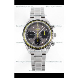 Omega Speedmaster Racing 904L Steel Chronograph 1:1 Mirror Replica in Grey Dial