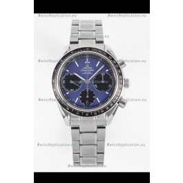 Omega Speedmaster Racing 904L Steel Chronograph 1:1 Mirror Replica in Blue Dial