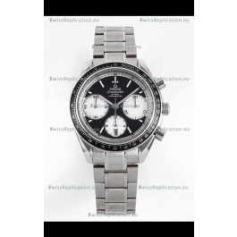 Omega Speedmaster Racing 904L Steel Chronograph 1:1 Mirror Replica in Black Dial