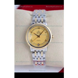 Omega De Ville Edition Swiss Automatic Watch in Two Tone Rose Yellow Gold - Gold Dial