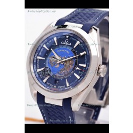 Omega Seamaster Aqua Terra 150M GMT Worldtime Rubber Strap Swiss Replica Watch