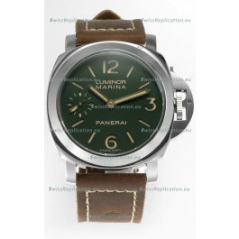 Panerai Luminor Marina 8 Days PAM00911 Green Dial 1:1 Mirror Quality - 904L Steel in Leather Strap