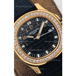 Patek Philippe Aquanaut 5067A Swiss Replica Watch in Yellow Gold Black Dial - 35MM