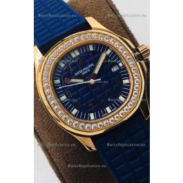 Patek Philippe Aquanaut 5067A Swiss Replica Watch in Yellow Gold Blue Dial - 35MM