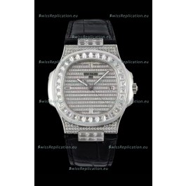 Patek Philippe Nautilus 5711/A Swiss Replica Watch 1:1 Mirror Replica in 904L Steel Diamonds Casing