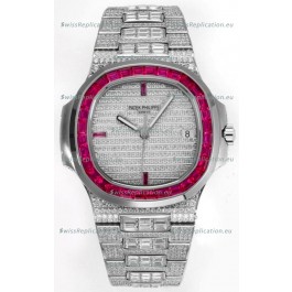 Patek Philippe Nautilus 5711/A Swiss Replica Watch 1:1 Mirror Replica in 904L Steel Diamonds Casing