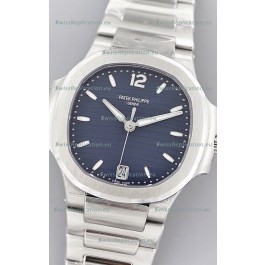 Patek Philippe Nautilus 7118/1A Blue Dial 1:1 Mirror Swiss Replica Watch in 904L Steel 