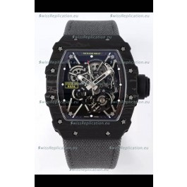 Richard Mille RM35-01 Rafael Nadal Carbon Fiber Casing with Genuine Tourbillon Super Clone Watch 
