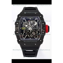 Richard Mille RM35-01 Rafael Nadal Carbon Fiber Casing with Genuine Tourbillon Super Clone Watch 