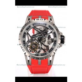 Roger Dubuis Excalibur Spider Flying Tourbillon Skeleton Titanium Casing 45MM 1:1 Mirror Swiss Watch