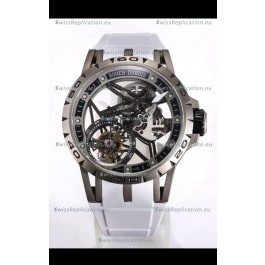 Roger Dubuis Excalibur Spider Flying Tourbillon Skeleton Titanium Casing 45MM 1:1 Mirror Swiss Watch