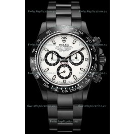 Rolex Daytona Blaken 1:1 Swiss Mirror Replica White Dial Cal.4130 Movement (WITH BOX) 