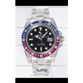 Rolex GMT Masters II Diamonds Swiss watch in 904L Case - 1:1 Mirror Quality