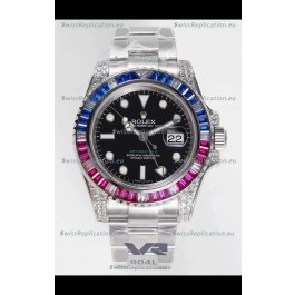 Rolex GMT Masters II Diamonds Swiss watch in 904L Case - 1:1 Mirror Quality