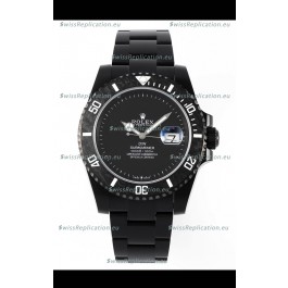 Rolex Submariner DiW DLC Coated Steel Casing Black Ceramic Bezel Edition Watch 