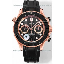 Omega Seamaster Co-Axial Master Chronograph Rose Gold Black Dial 44MM 1:1 Mirror Replica