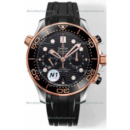 Omega Seamaster Co-Axial Master Chronograph Two Tone Black Dial 44MM 1:1 Mirror Replica