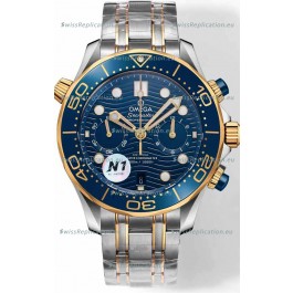 Omega Seamaster Co-Axial Master Chronograph Two Tone Blue Dial 44MM 1:1 Mirror Replica