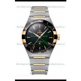 Omega Co-Axial Constellation Two Tone Black Green Dial 1:1 Mirror Replica 41MM