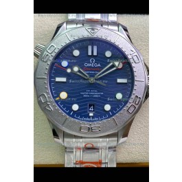 Omega Seamaster 300M Co-Axial Master Chronometer Blue Dial Titanium Bezel - 1:1 Mirror Replica