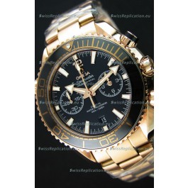 Omega Seamaster Planet Ocean 600M Chronograph 1:1 Mirror Replica Pink Gold Watch 