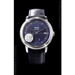 Omega De Ville Prestige Power Reserve 904L Steel 1:1 Mirror Swiss Watch Blue dial