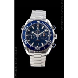 Omega Planet Ocean 600M Chronograph 904L Steel Blue Dial 1:1 Mirror Replica Watch 