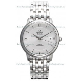 Omega De Ville Co-Axial Chronometer 36.8MM Swiss Replica Watch in Silver Dial 