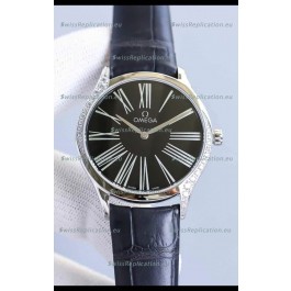 Omega De Ville Tresor Edition Swiss Quartz Watch 36MM Steel Casing Black Dial