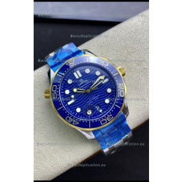 Omega Seamaster 300M Co-Axial Master Chronometer Blue Dial Two Tone Casing 1:1 Mirror Replica
