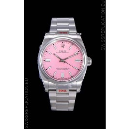 Rolex Oyster Perpetual REF#124300 41MM Cal.3230 Movement Swiss Replica Pink Dial 904L Steel 1:1 Mirror Replica Watch