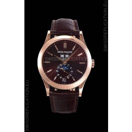 Patek Philippe Annual Calendar 5396R-012 Complications Swiss Replica Watch in Brown Dial 