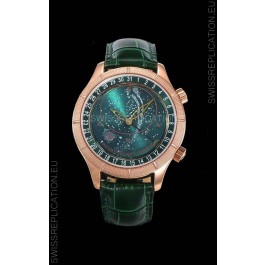 Patek Philippe 6102R Grand Compilations Handwind Swiss Replica Watch - Rugged Bezel Green Dial