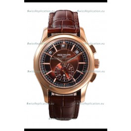 Patek Philippe 5205 Complications Moonphase Brown Dial 1:1 Mirror Swiss Replica Watch