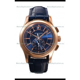 Patek Philippe 5205 Complications Moonphase Blue Dial 1:1 Mirror Swiss Replica Watch