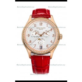 Patek Philippe Complications 4948G Annual Calendar Moonphase White Dial Rose Gold Swiss Replica