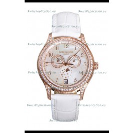 Patek Philippe Complications 4948G Annual Calendar Moonphase Pearl Dial Rose Gold Swiss Replica
